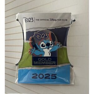 Disney D23 Fan Club Gold Member 2025 Exclusive Stitch Enamel‎ Trading Pin